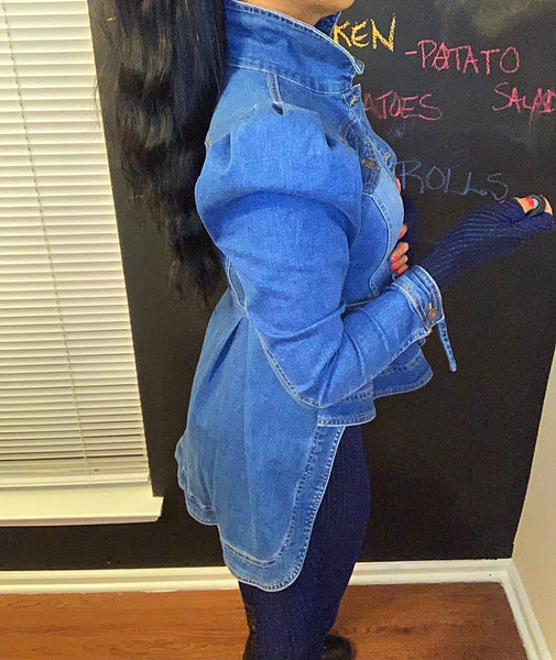 Peplum Denim Jacket